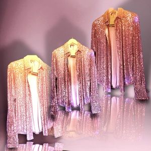 Tom Ford NWT sequined oversized long sleeve button down “shirt”. 100% authentic